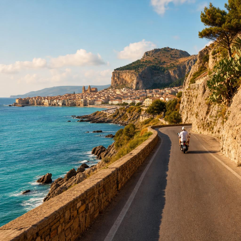 Costa siciliana in scooter